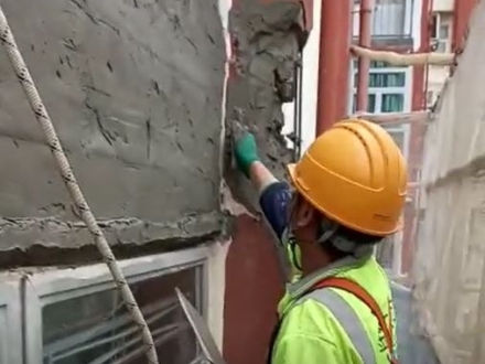 官塘月華街外牆修補